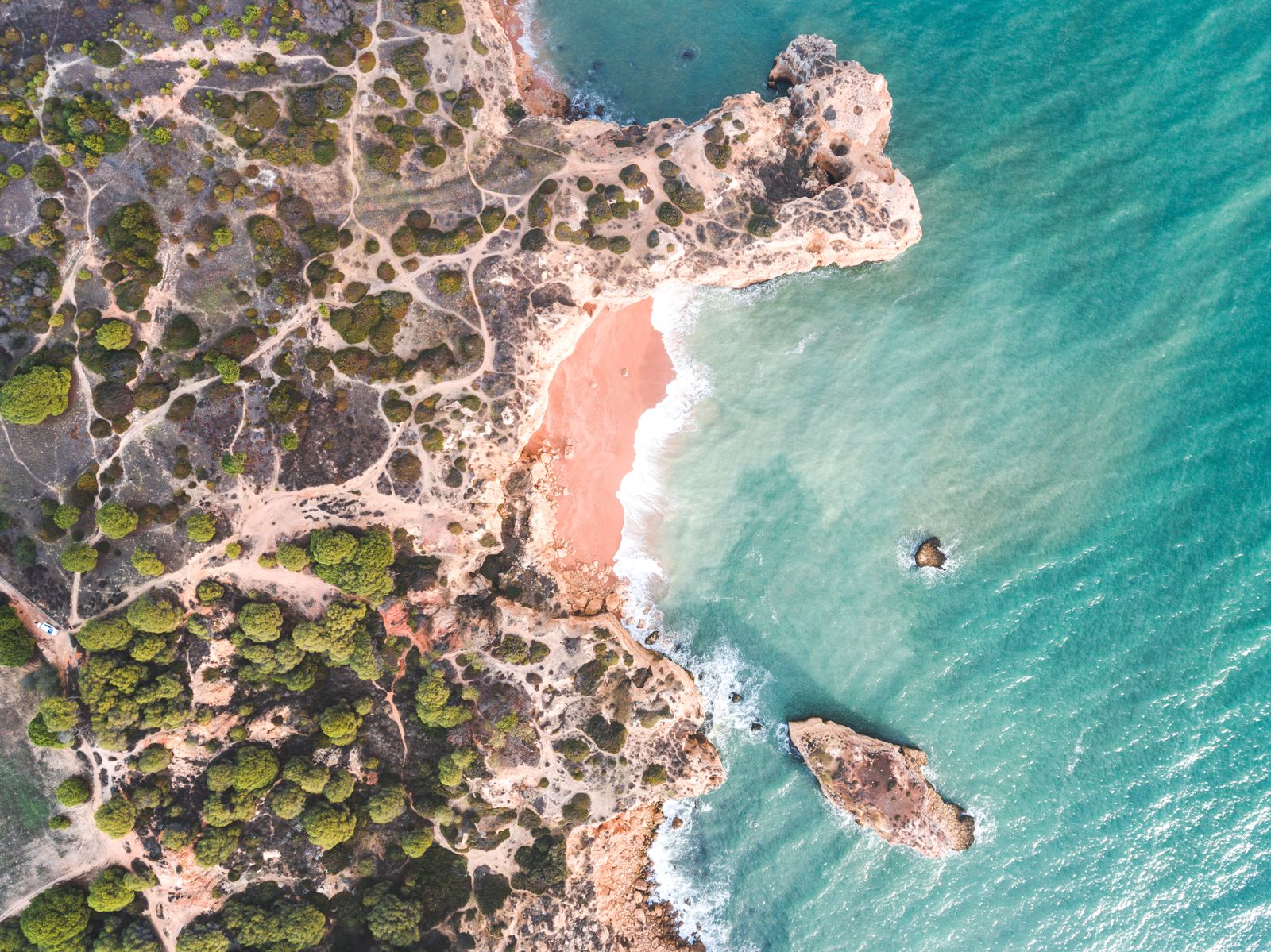 Algarve beach aerial